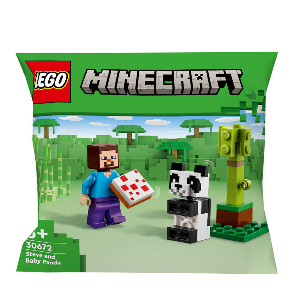 Lego Steve & Baby Panda 30672